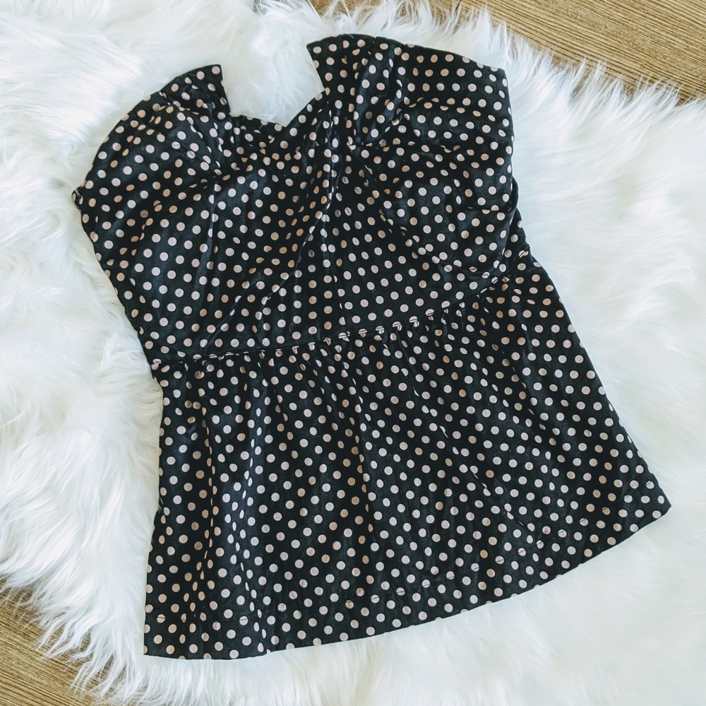 🌟2 for $35🌟Anthropologie Polka Dot Peplum Blouse